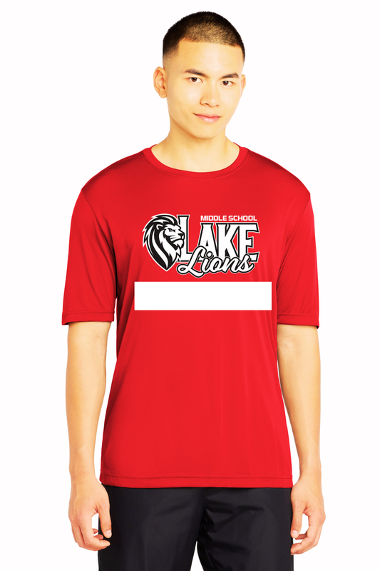 Lake Middle PE Shirt Red Drifit
