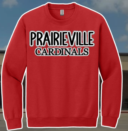 Prairieville Primary Puff Embroidered Crewneck