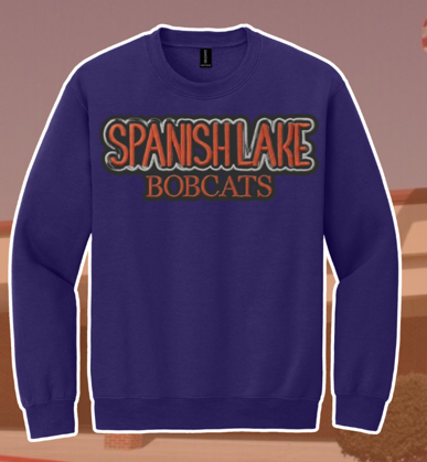 Spanish Lake Primary Puff Embroidered Crewneck
