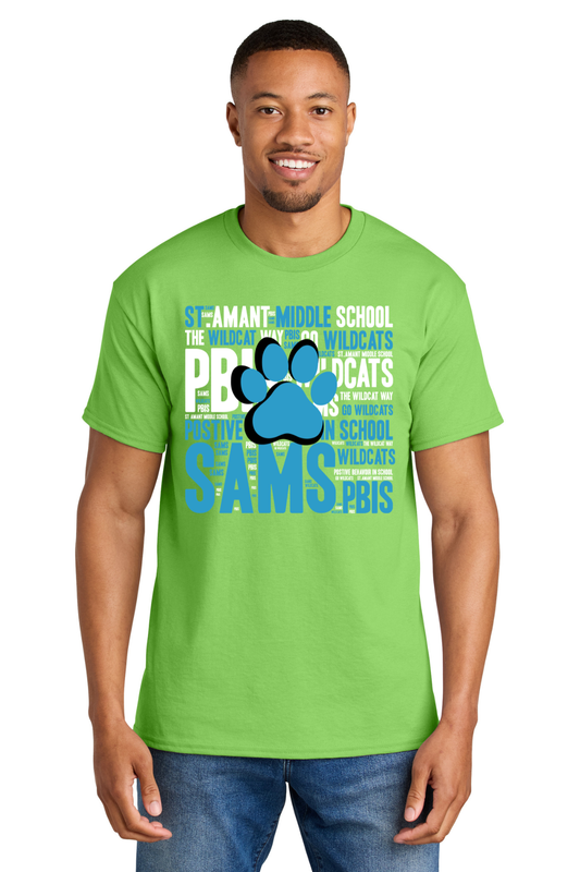 St Amant Middle Lime Short Sleeve PBIS T Shirt