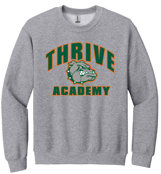 Thrive Academy Crewneck with Mascot (Graphite Heather)