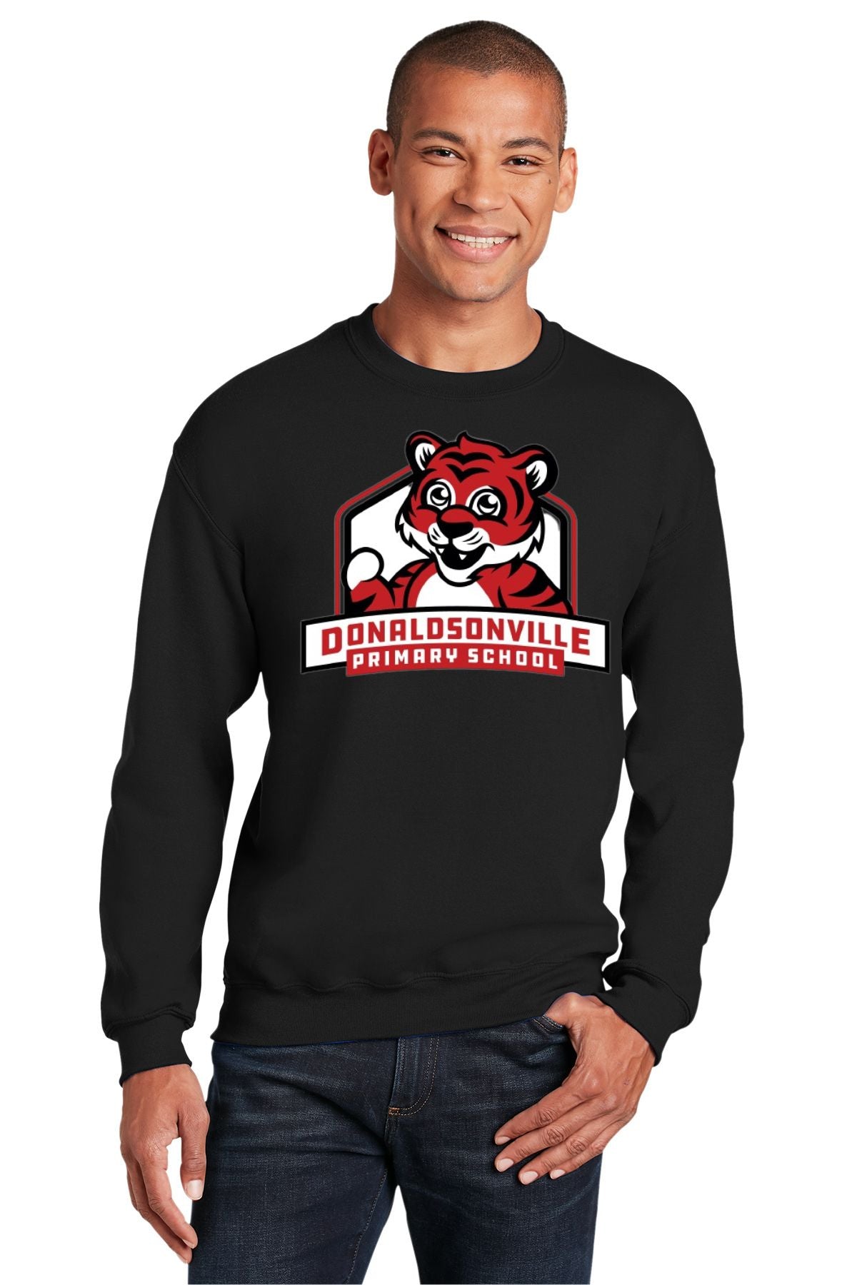 Donaldsonville Primary Black Crewneck Sweatshirt