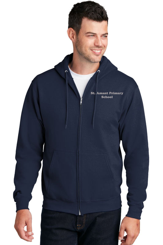 St Amant Primary Navy Full Zip Hooded Jacket