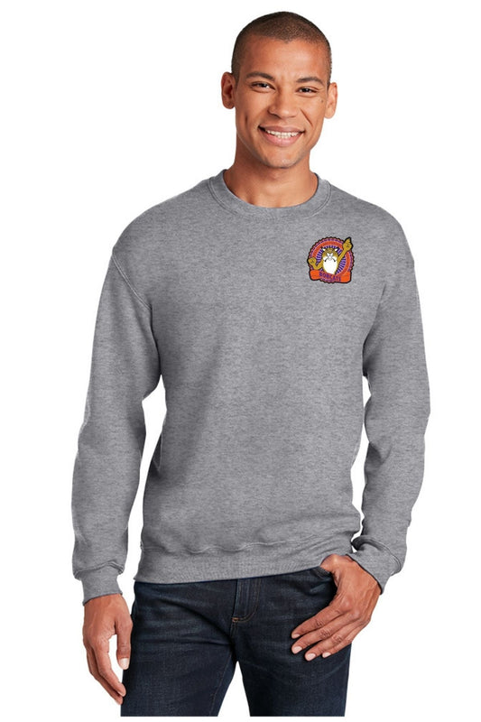 Spanish Lake Primary Sport Grey Crewneck Sweatshirt - Left Chest Design