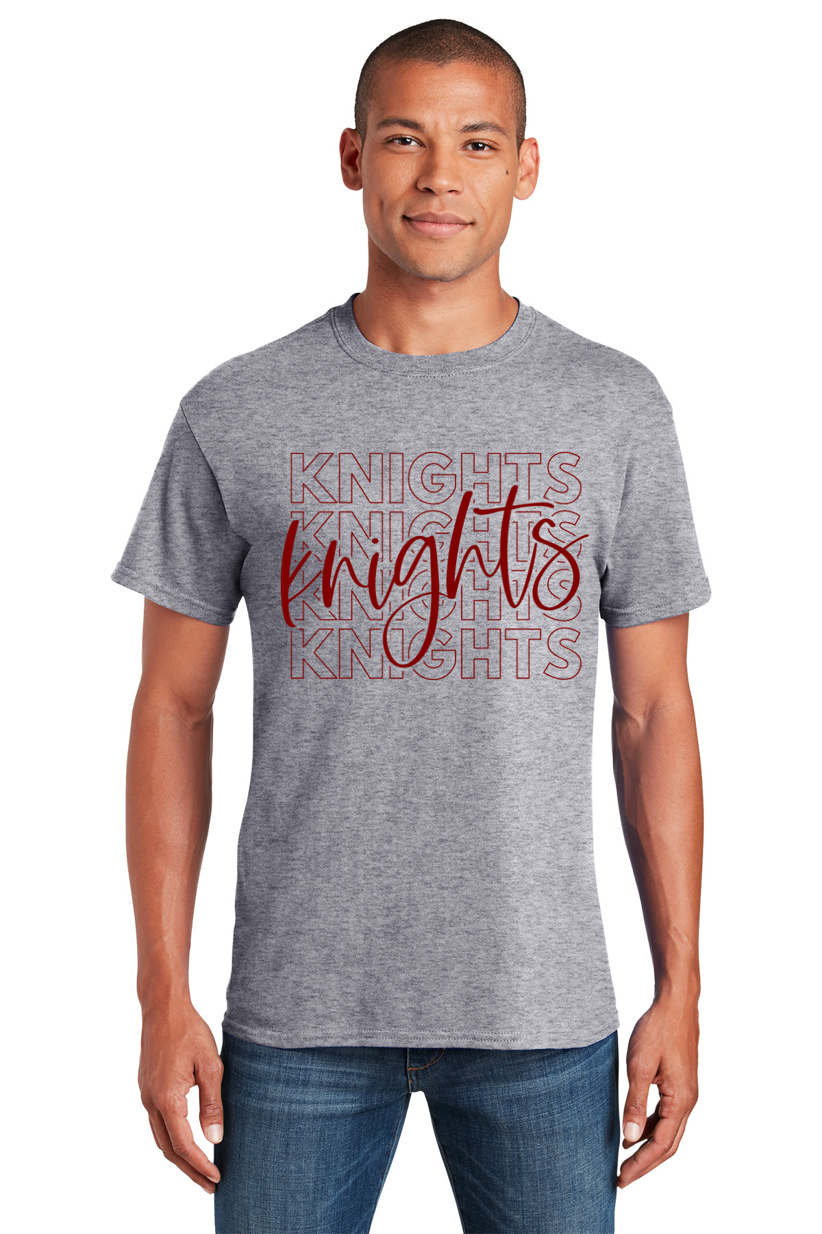 Sugar Mill Primary Sport Grey T Shirt - Knights Logo