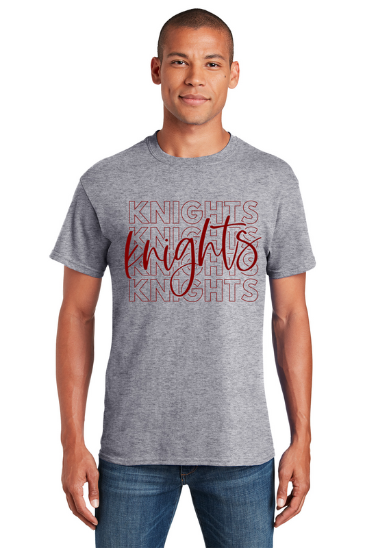 Sugar Mill Primary Sport Grey T Shirt - Knights Logo