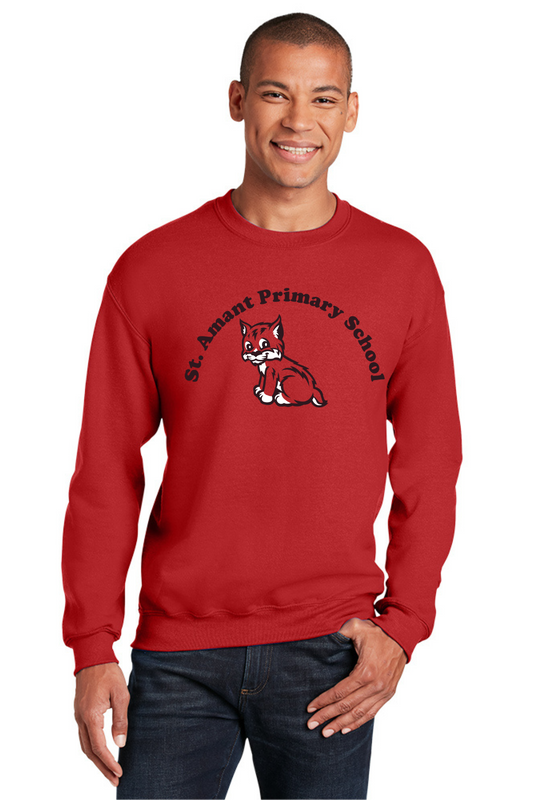 St Amant Primary Red Crewneck Sweatshirt
