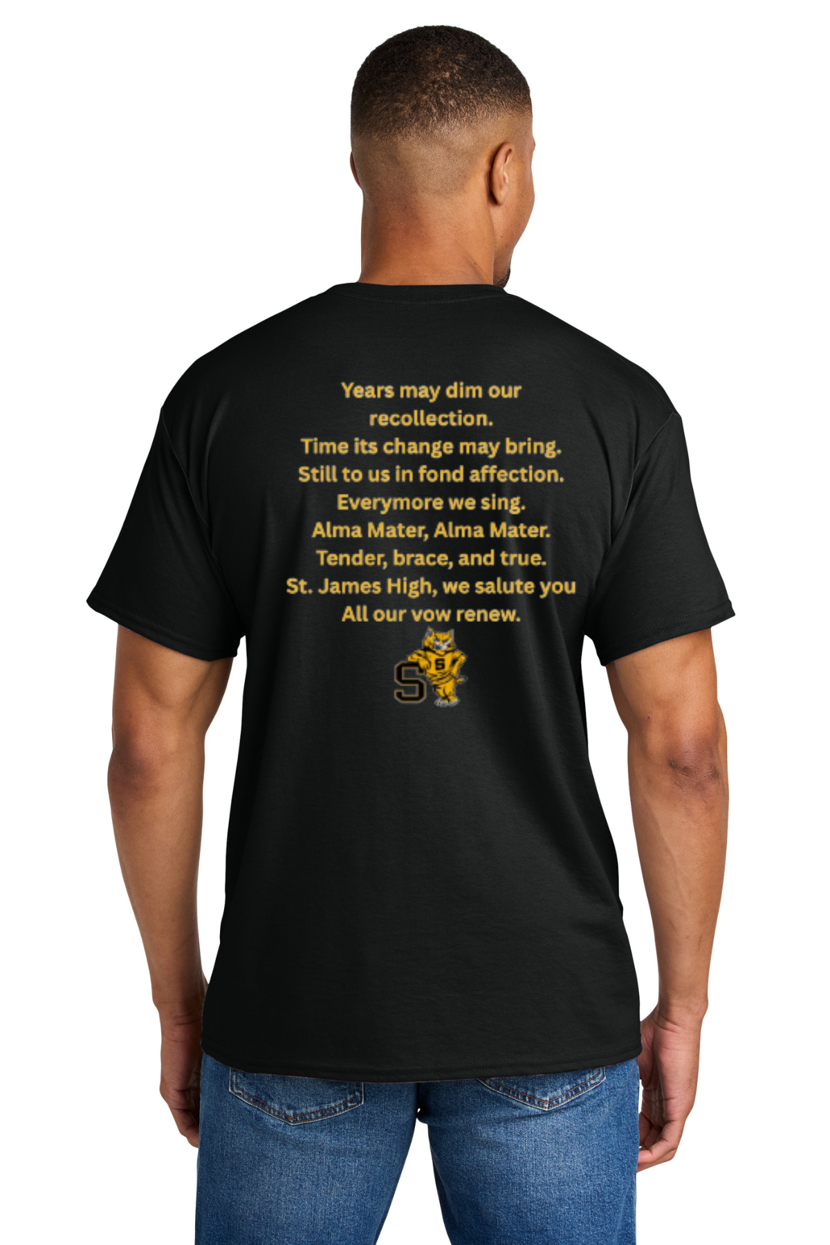St James High School Motto T Shirt - Black