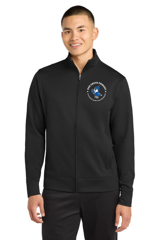 Oak Grove Primary Black Full Zip Jacket with Embroidered Logo