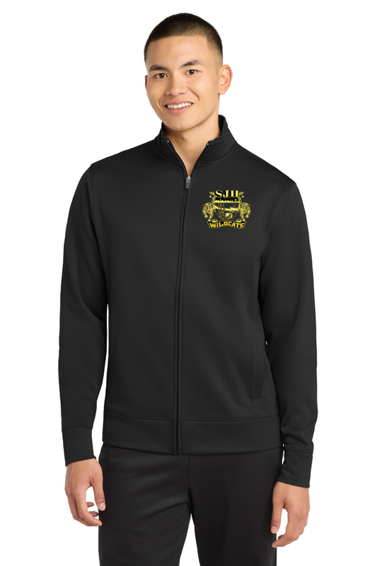 St James High Full Zip Jacket Crest Logo - Black