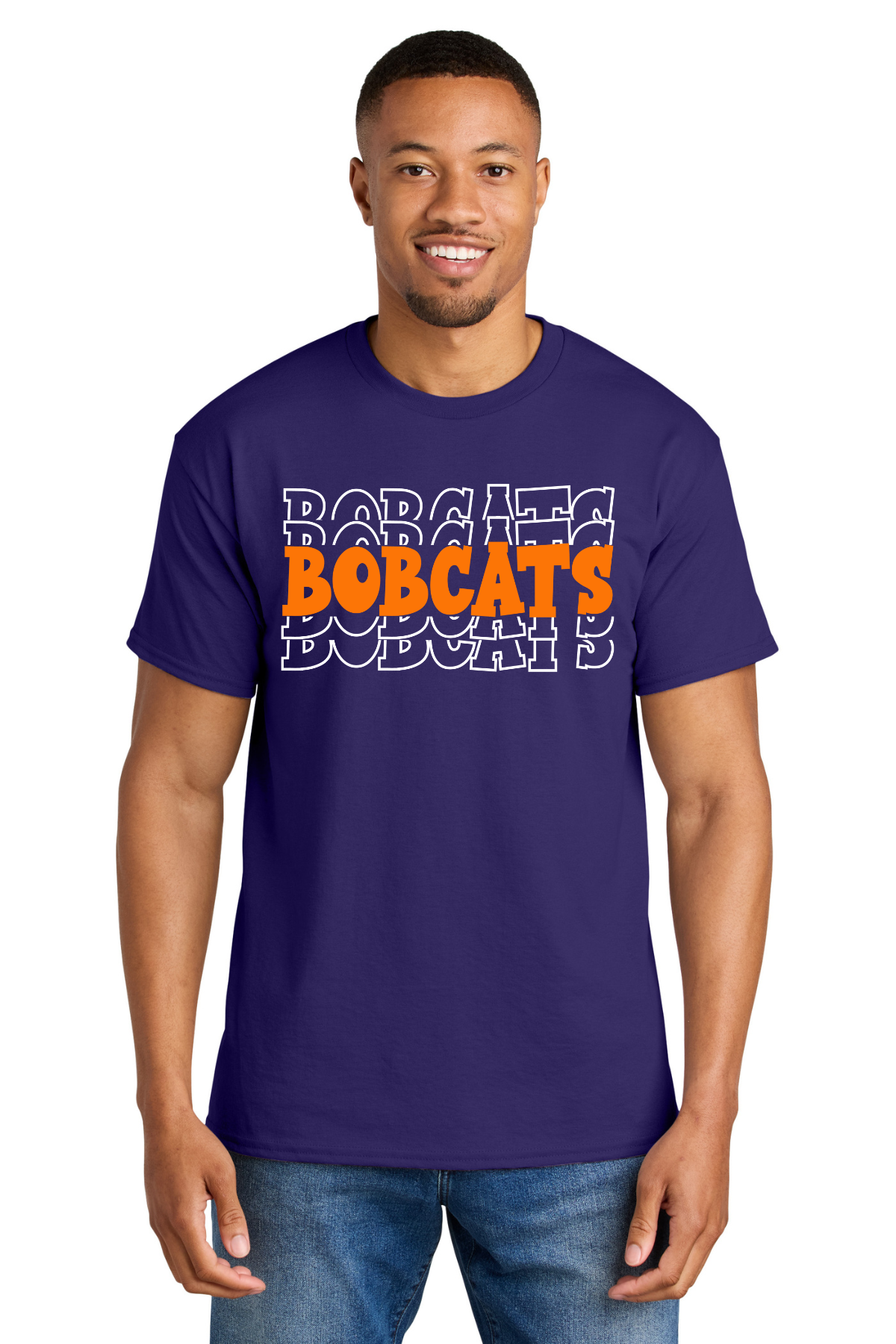 Spanish Lake Primary Purple T Shirt - Bobcats Design
