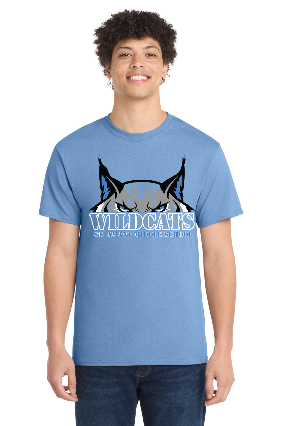 St Amant Middle Carolina Blue Spirit Shirt