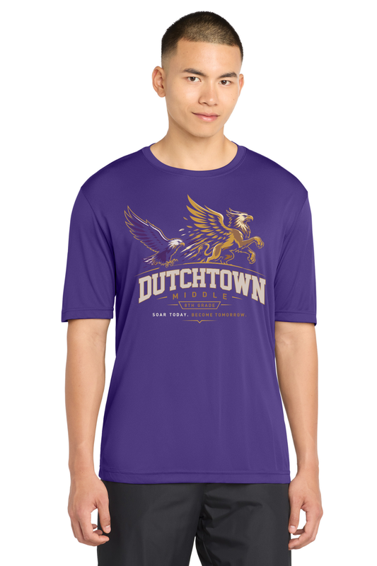 Dutchtown Middle 8th Grade Purple Dri Fit Shirt- PRE SALES UNTIL 9/14
