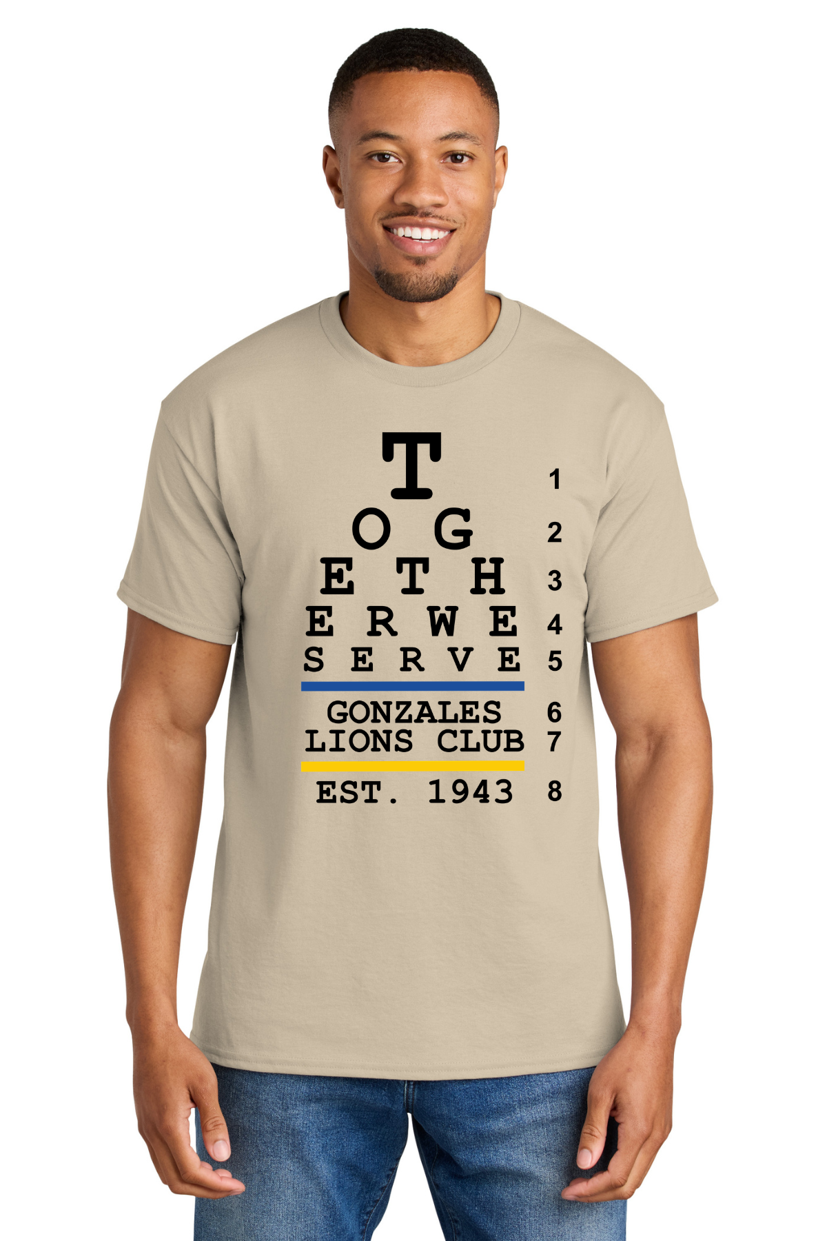 Lions Club Eye Chart Design T Shirt