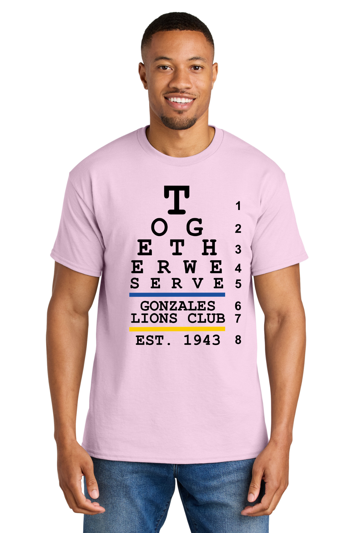 Lions Club Eye Chart Design T Shirt