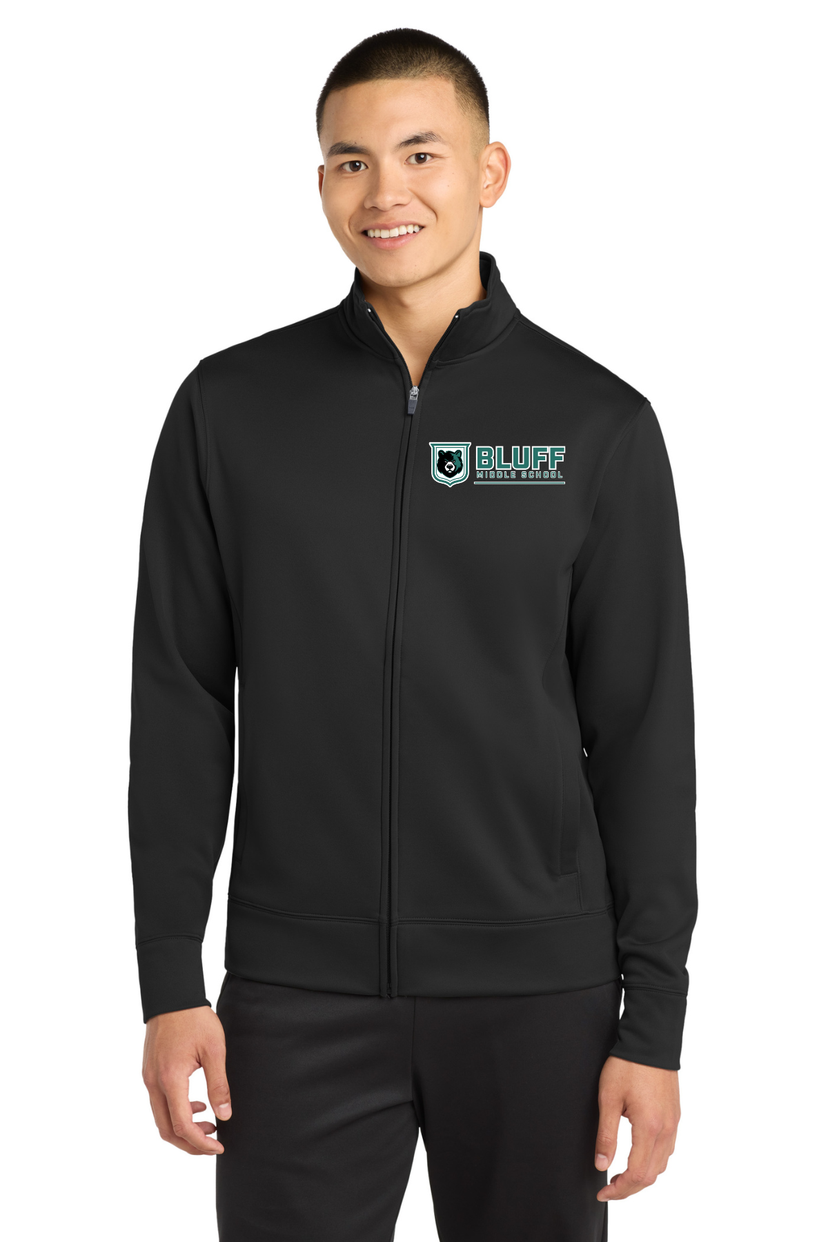 Bluff Middle Black Full Zip Jacket