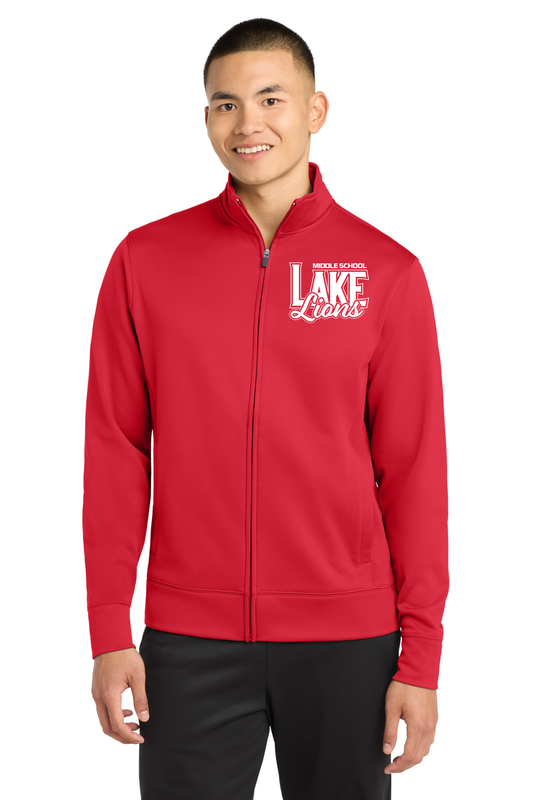 Lake Middle Red Full Zip Jacket