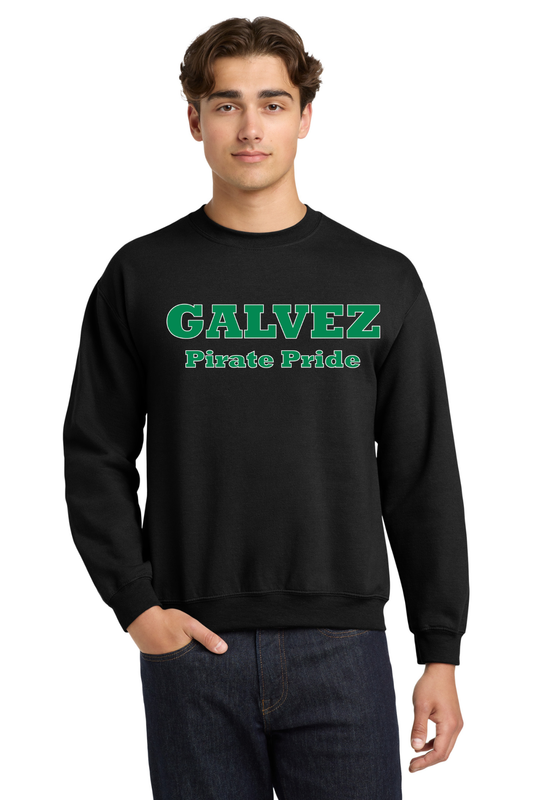Galvez Middle Crewneck Sweatshirt (Pirate Pride) - Black