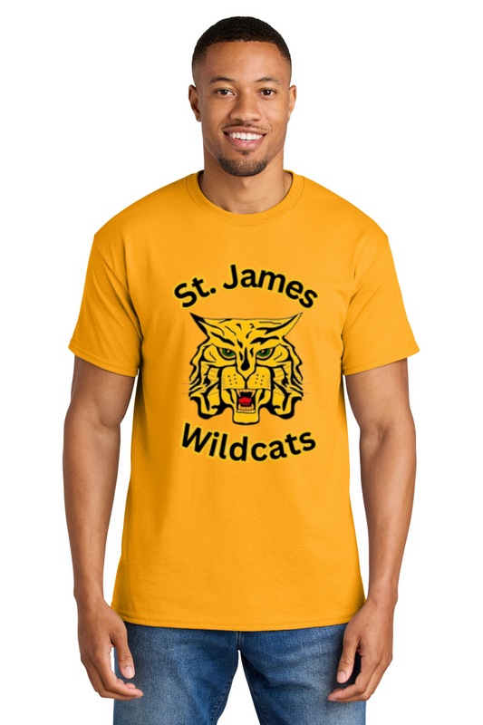 St James High School Motto T Shirt - Gold