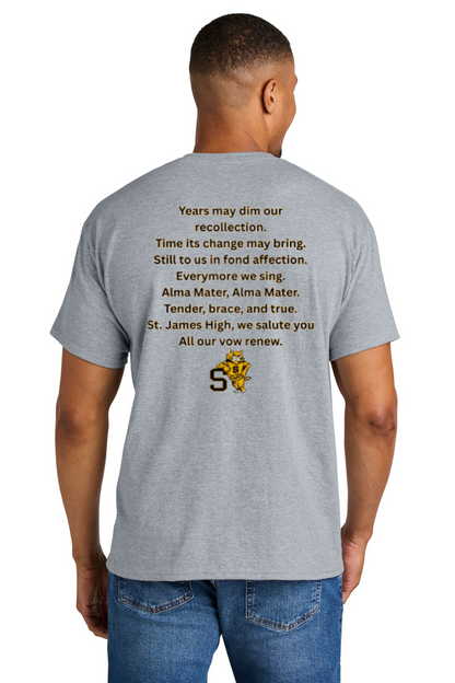 St James High School Motto T Shirt - Sport Grey