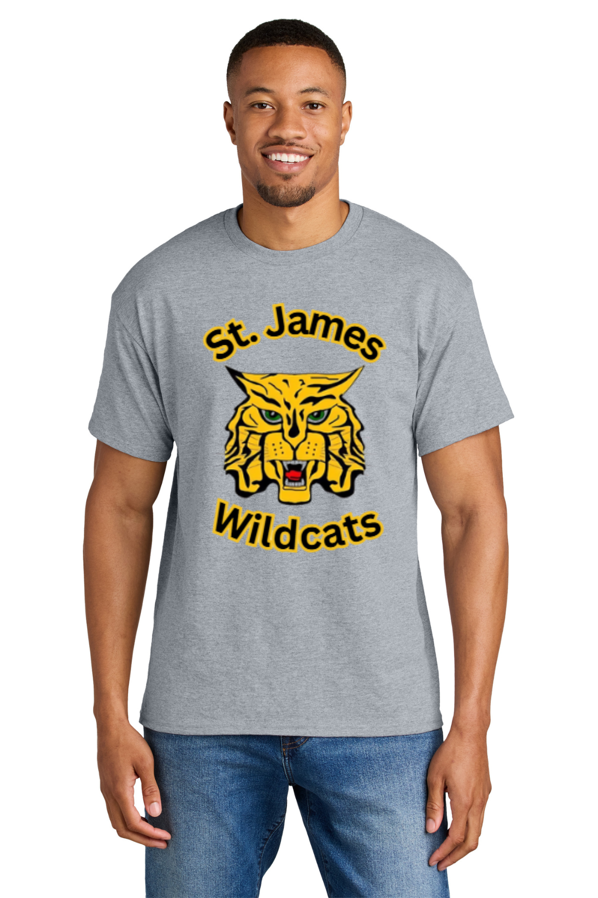 St James High School Motto T Shirt - Sport Grey