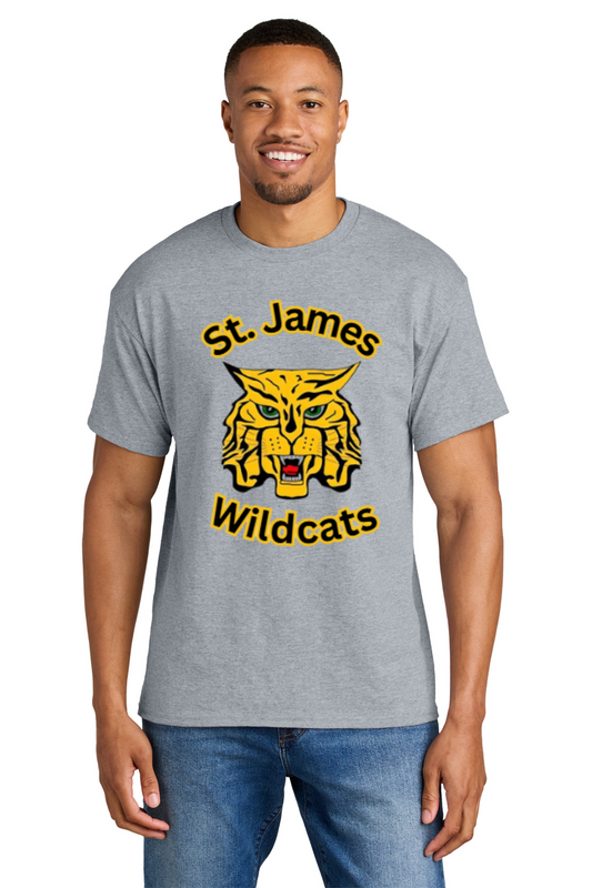St James High School Motto T Shirt - Sport Grey