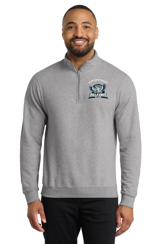 Bluff Ridge Primary Grey Crewneck Sweatshirt with embroidered logo