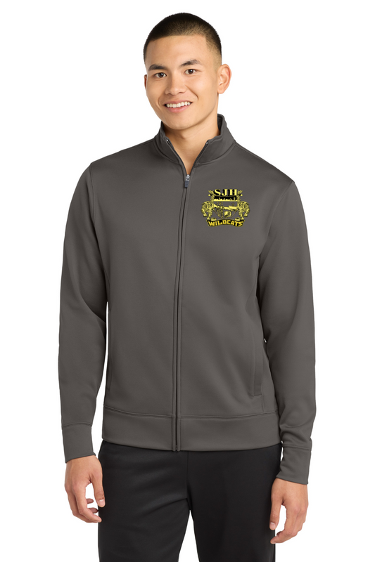 St James High Full Zip Jacket Crest Logo - Grey