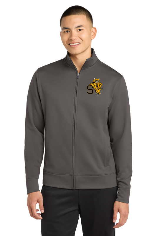 St James High Full Zip Jacket Leaning Wildcat Logo - Grey