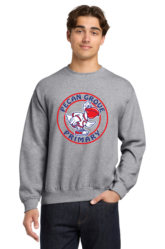 Pecan Grove Sport Grey Crewneck Sweatshirt