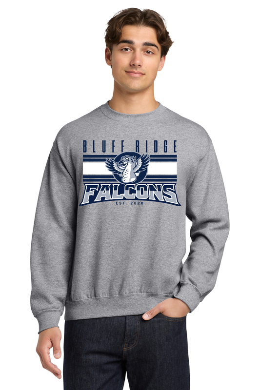 Bluff Ridge Primary Sport Grey Crewneck Sweatshirt