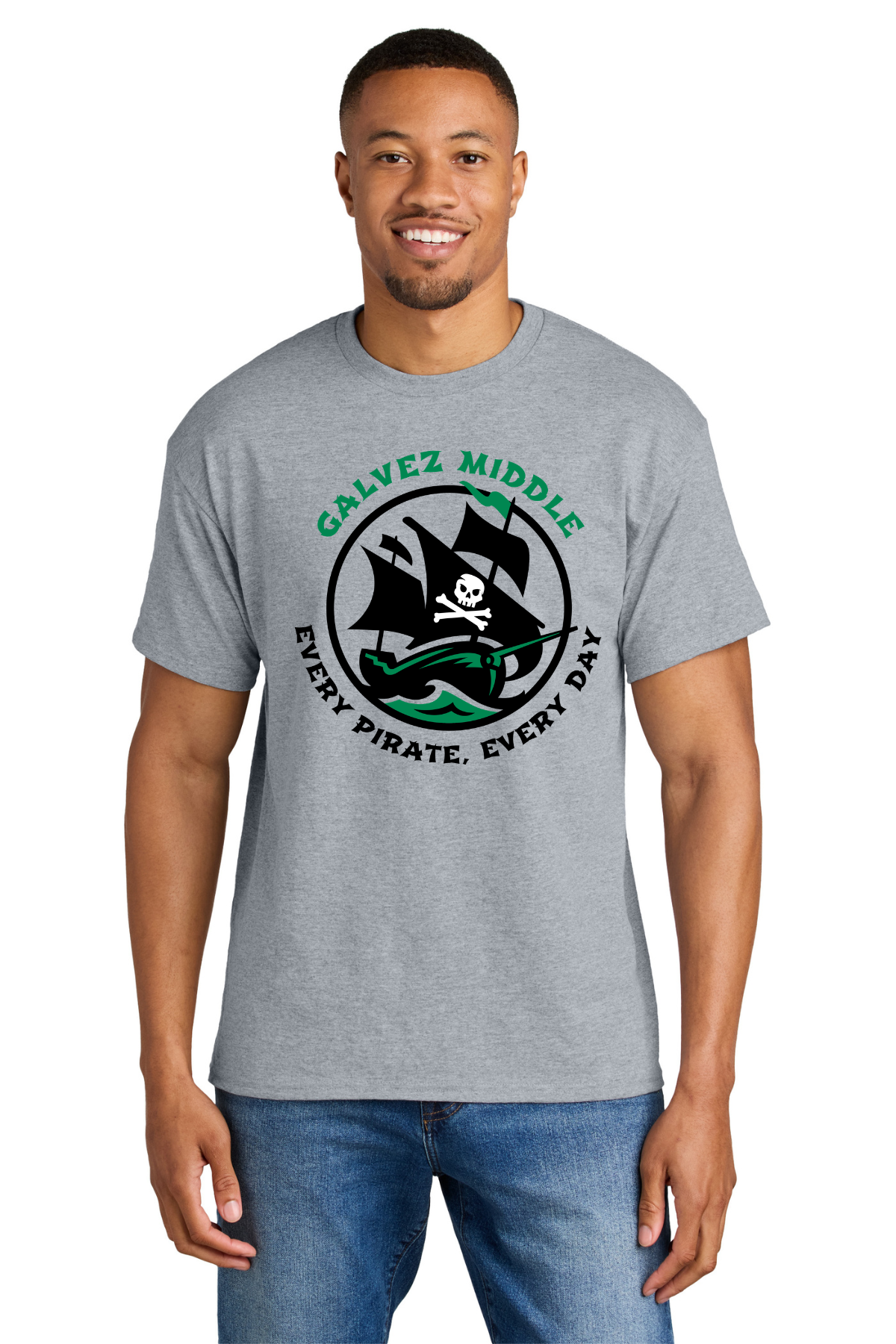 Galvez Middle Short Sleeve T Shirt - Grey