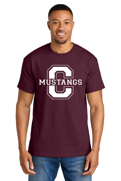 Central Middle Short Sleeve T Shirt - Maroon