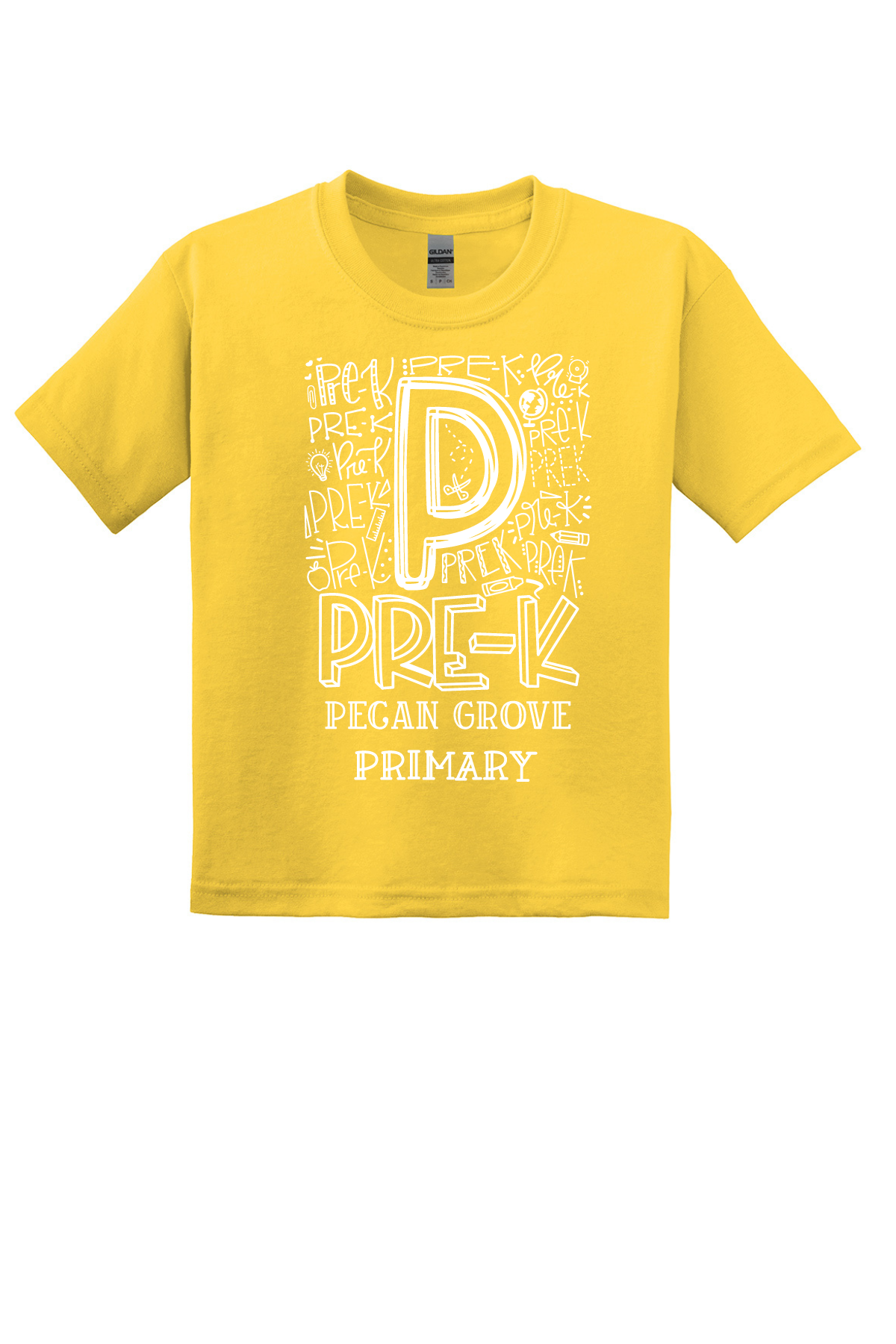 Pecan Grove Pre K Class Shirt- Yellow