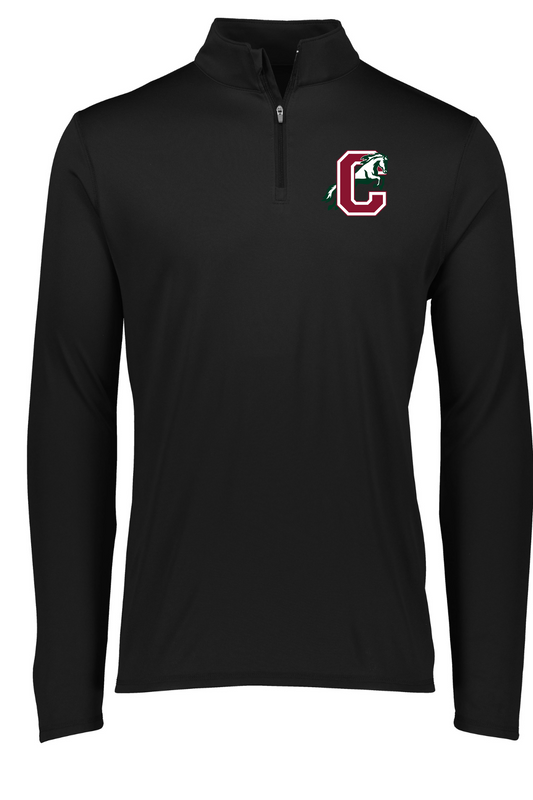 Central Middle Quater Zip Pullover - Black