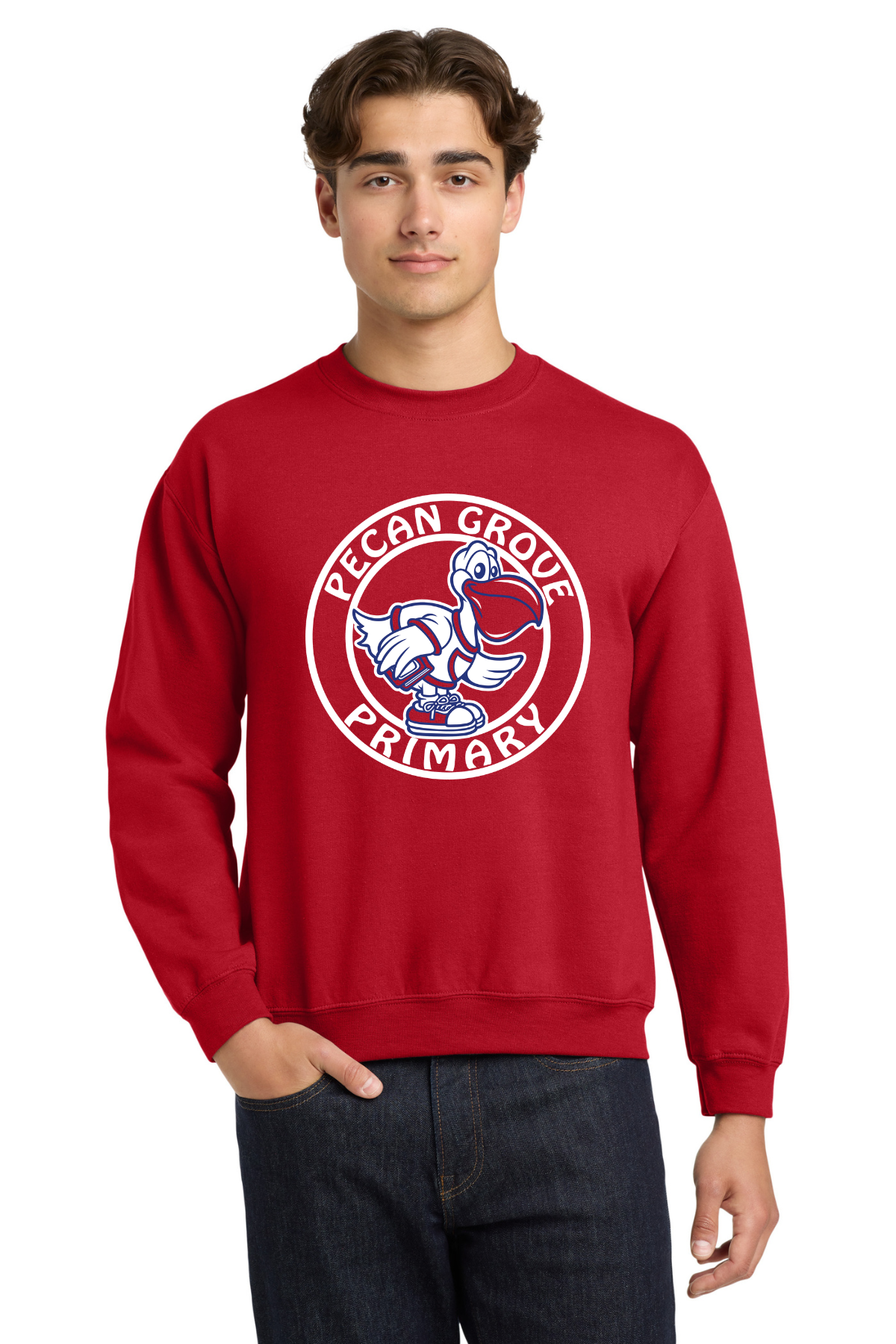Pecan Grove Red Crewneck Sweatshirt