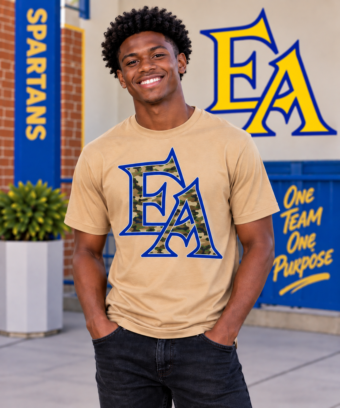 East Ascension Interlocking EA Logo Camo T Shirt