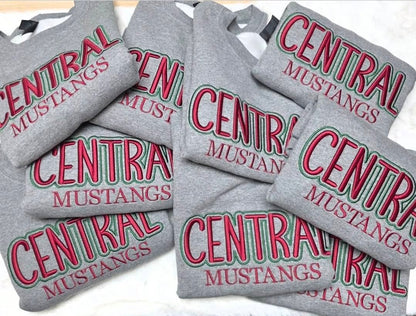 Central Middle Puff Embroidered Crewneck