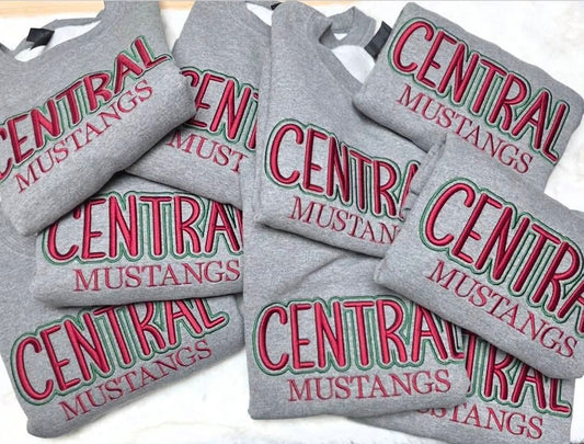 Central Middle Puff Embroidered Crewneck