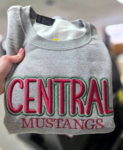 Central Middle Puff Embroidered Crewneck