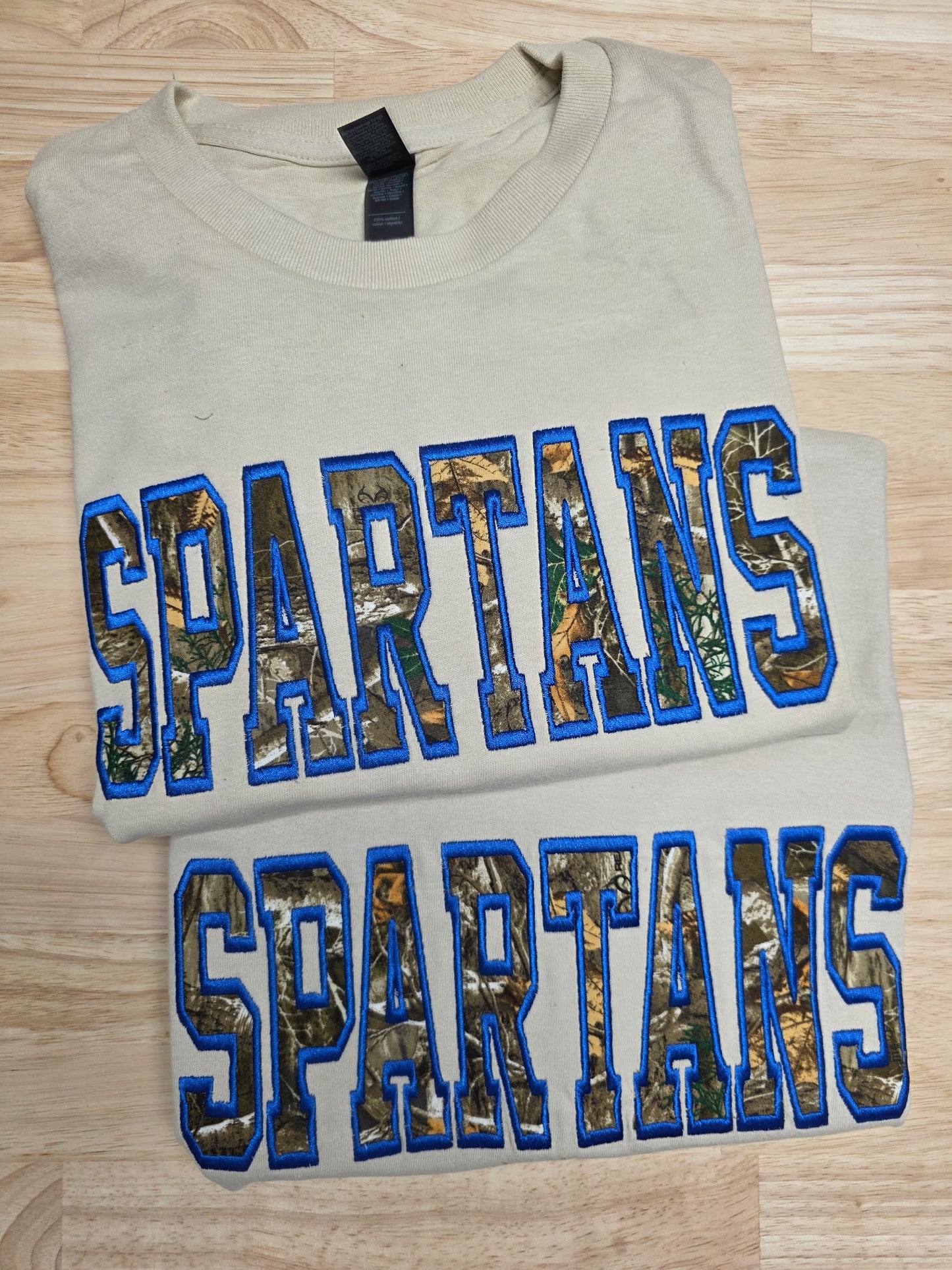 Spartans Camo Applique T shirt