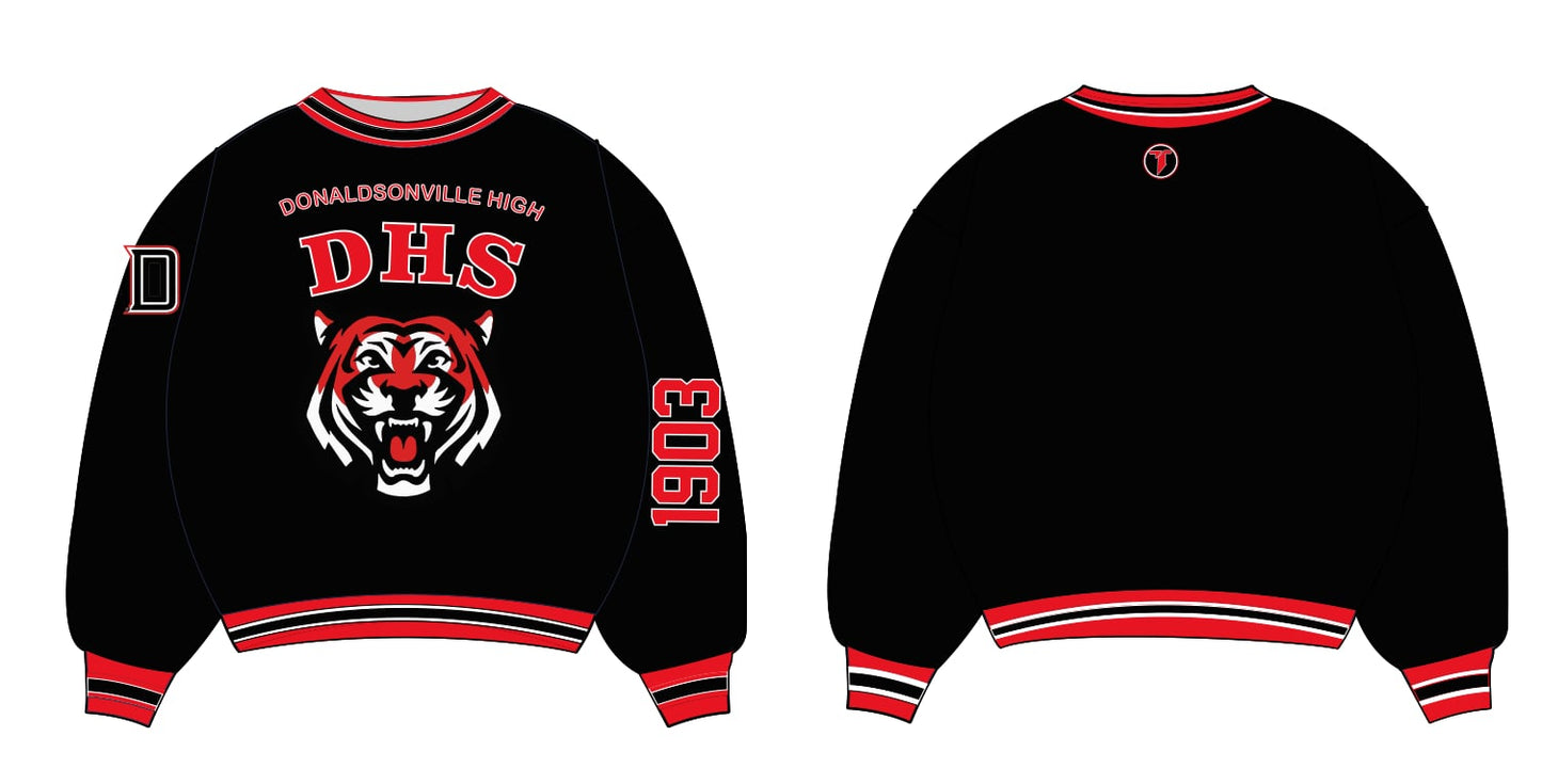 Donaldsonville High Legacy Crewneck with Embroidered and Chenille Logos