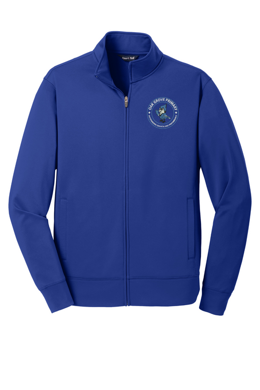 Oak Grove Primary Royal Blue Full Zip Jacket with Embroidered Logo
