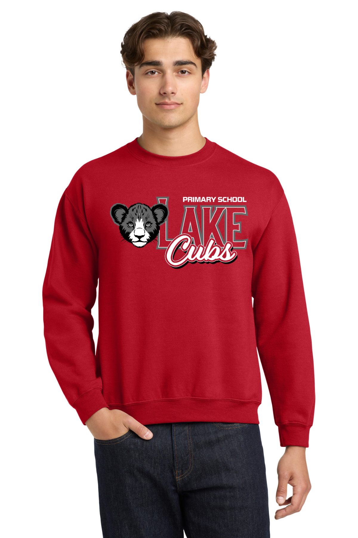 Lake Primary Red Crewneck Sweatshirt