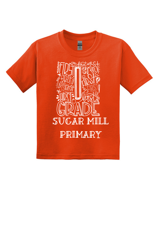 Sugar Mill Primary 1st Grade Class Shirts - Orange