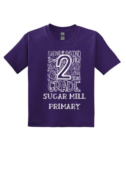 Sugar Mill Primary 2nd Grade Class Shirts - Purple
