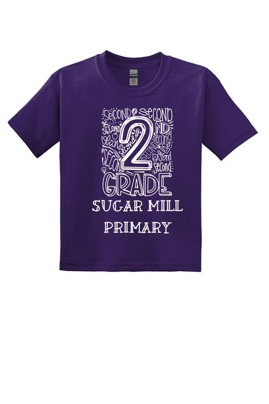 Sugar Mill Primary 2nd Grade Class Shirts - Purple