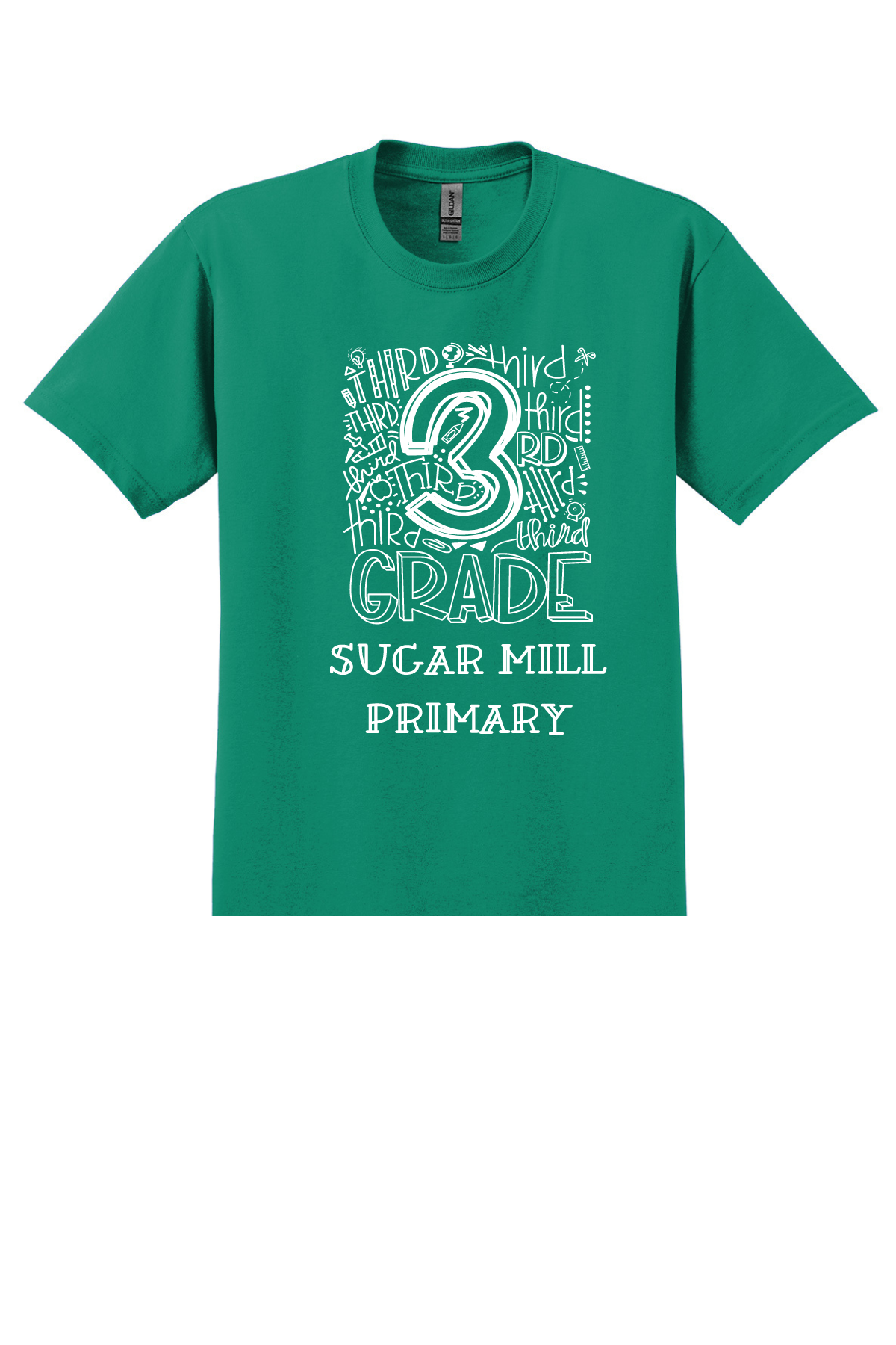 Sugar Mill Primary 3rd Grade Class Shirts - Kelly Green