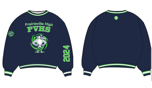 Prairieville High Legacy Crewneck with Embroidered and Chenille Logos