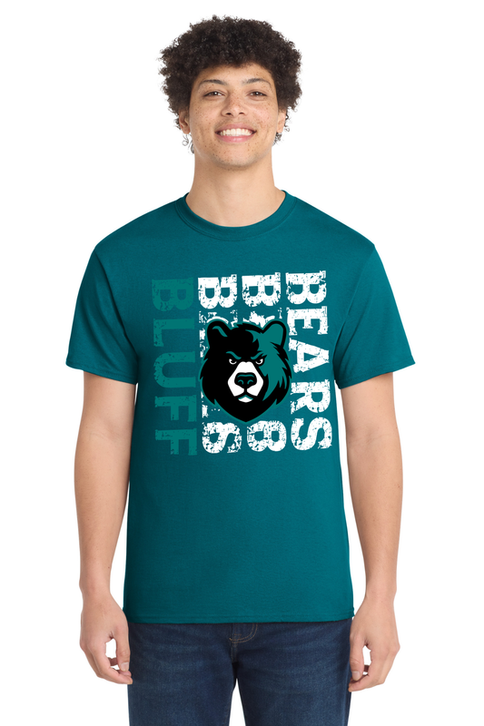 Bluff Middle Teal Short Sleeve T Shirt